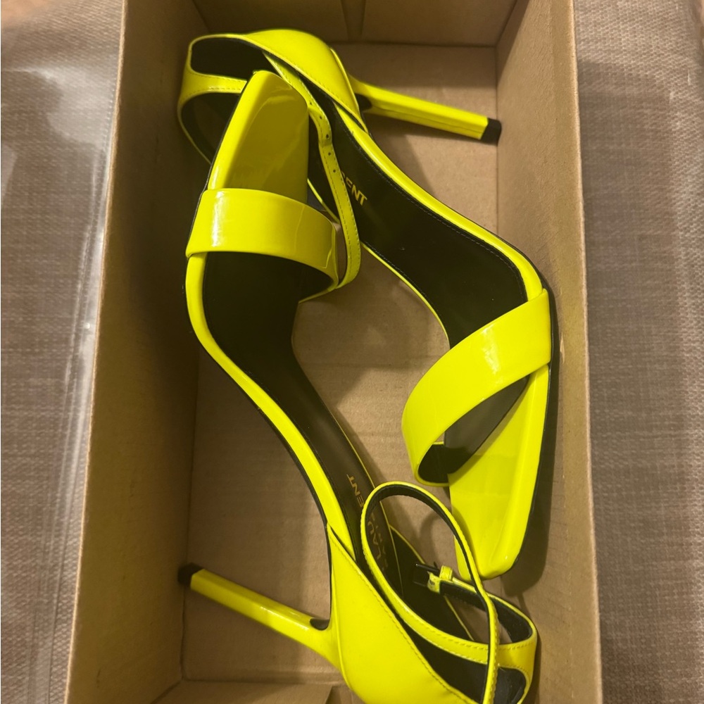 Yves Saint Laurent Neon Yellow Heels